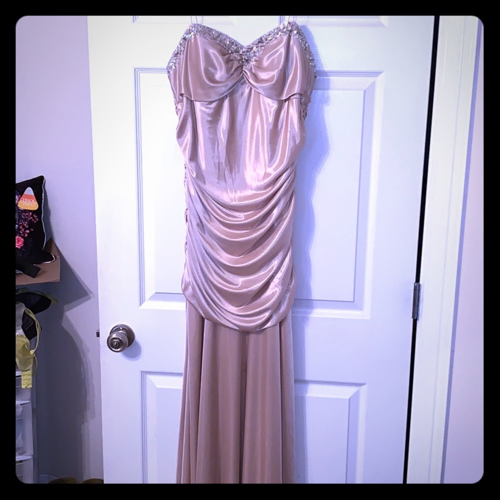 Gold evening gown